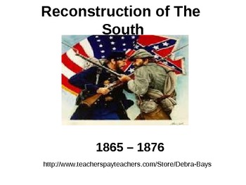 Preview of South: Reconstruction After Civil War