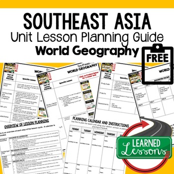 Preview of Southeast Asia Lesson Plan Guide for World Geography Back To School