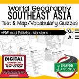 Southeast Asia Tests, Vocabulary Quiz, Map Quizzes Assessment