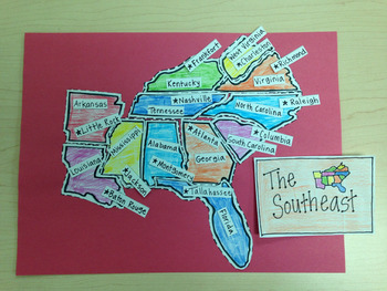 Southeast Region Puzzle-Label States and Capitals by Tabitha Newberry