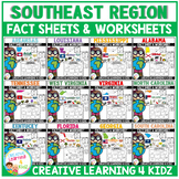 Southeast Region of the United States Fact Sheets + Worksh