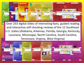 Preview of Southeast State's Interactive Geography, History 12 State Bundle (Digital ONLY)