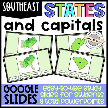 Preview of Southeast States and Capitals Practice Slides