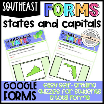 Preview of Southeast States and Capitals Quizzes