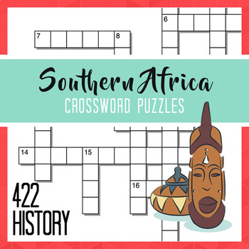 Southern Africa Crossword Puzzles by 422History TPT