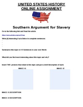 teacher slavery assignment