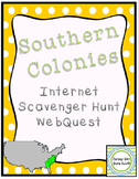 Southern Colonies Colonial America Internet Scavenger Hunt