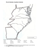 Southern Colonies Map