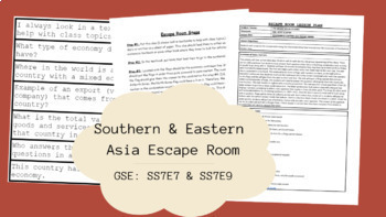 Preview of Southern & Eastern Asia Economics Escape Room