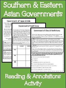 Preview of Southern & Eastern Asian Governments
