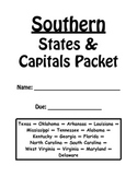 Southern States and Capitals Review Packet