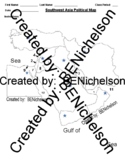 Southwest Asia (Middle East) Full Fill-In Map (Distance Le