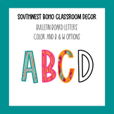 Southwest Boho Classroom Bulletin Board Letters and Clip Art