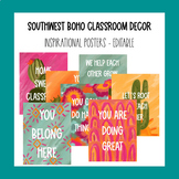 Southwest Boho Classroom Decor Assorted Posters EDITABLE