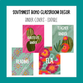 Southwest Boho Classroom Decor Binder Covers and Spines EDITABLE