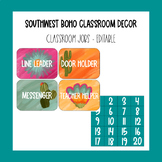 Southwest Boho Classroom Decor Classroom Jobs EDITABLE