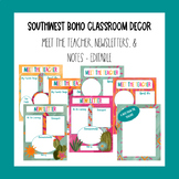 Southwest Boho Classroom Decor Meet the Teacher posters an