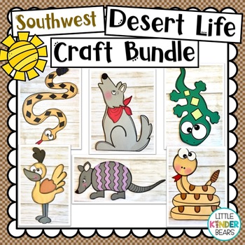 Southwest Desert Life Craft Bundle by Little Kinder Bears | TpT