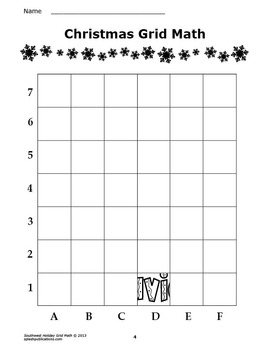 Holiday Math Activity–Mystery Puzzle, Christmas Math Coordinate ...