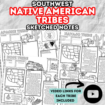 Preview of Southwest Native American Tribes BUNDLE - Sketched Design Notes