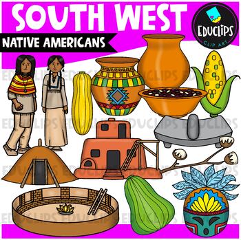Preview of Southwest | Native American Indian Clip Art Set {Educlips Clipart}