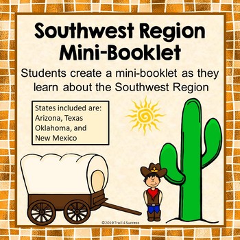 Preview of Southwest Region Unit Activity Booklet or Interactive Notebook Lesson Worksheets