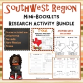 Southwest Region Bundle of 4 State Webquests Worksheets Mi