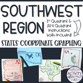 Southwest Region STATES Coordinate Graphing Pictures BUNDLE