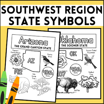 Southwest Region State Symbols & Facts| Social Studies| U.S. History ...