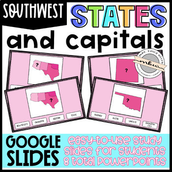 Preview of Southwest States and Capitals Practice Slides
