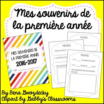 Preview of {Souvenirs de la première année!} A memory book for the end of the year
