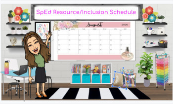 Preview of SpEd Resource/Inclusion Schedule