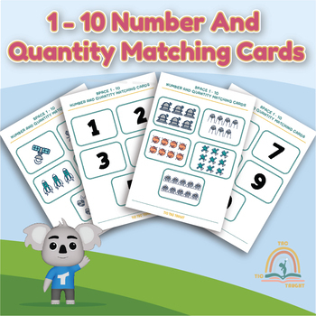 Preview of 1 - 10 Number and Quantity Matching Cards