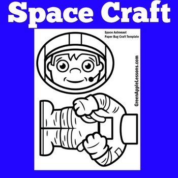 Preview of OUTER SPACE ASTRONAUT Craft Worksheet Activity Preschool Kindergarten 1st Grade