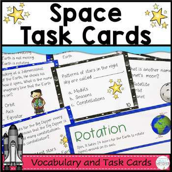 Preview of Earth and Space Science Vocabulary and Task Cards