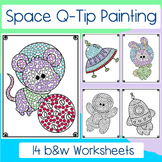 Space Activities | Dot Q-tip Painting Worksheets
