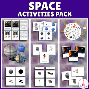 Preview of Space Activities Montessori Bundle