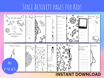 Preview of Space Activity Book