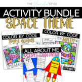 Space Activity Bundle - Reading, Writing, Math & Rocket Cr