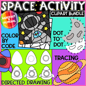 Preview of Space Activity Clipart GROWING BUNDLE **LIGHTNING DEAL** Space Clipart