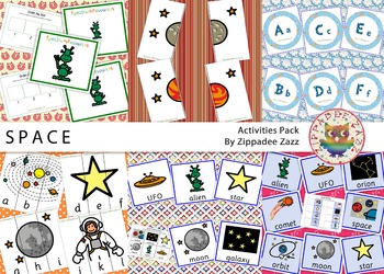 Preview of Worksheets for Space Activity Resources Pack Boardmaker SPED