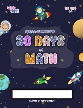 Preview of Space Adventure: 30 Days of Math | For Kids, Prek, 4-5+ age | Fun Math Learning