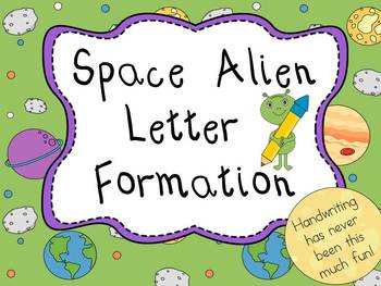 Preview of Space Alien Letter Formation Pack - Handwriting Made Fun!
