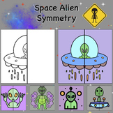Space Alien Lines of Symmetry Drawing Activity - Fun End o
