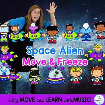Preview of Space Themed Freeze Dance, Brain Break, P.E. Exercise, Movement Activity: Video