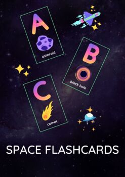 Preview of Space Alphabet Flashcards