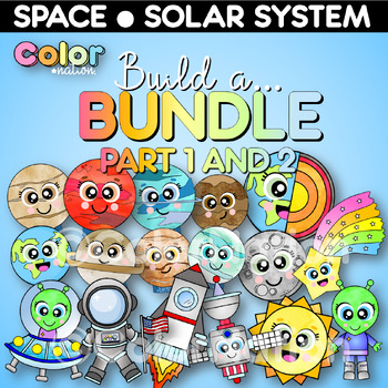 Preview of Space Crafts Activities BUNDLE Part 1 and 2 | Astronaut | Rocket | Planets|Alien