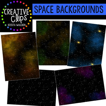 Preview of Space Backgrounds {Creative Clips Digital Clipart}