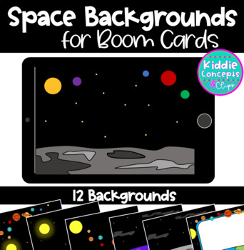 Preview of Space Backgrounds for Boom Cards™ - Digital Task Card Backgrounds