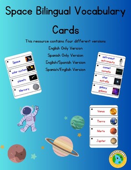 Preview of Space Bilingual Vocabulary Cards
